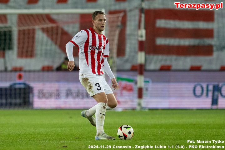 Skovgaard Andreas 2024-11-29 Cracovia - Zagłębie Lubin 1-1 (1-0)ESA_7955 - Tytko (2)